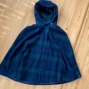 Zara Cape - Beautiful Green/Blue Plaid